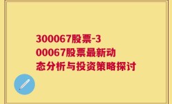 300067股票-300067股票最新动态分析与投资策略探讨