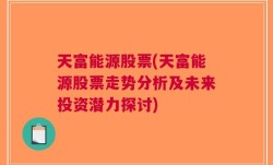 天富能源股票(天富能源股票走势分析及未来投资潜力探讨)