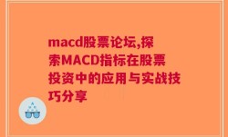 macd股票论坛,探索MACD指标在股票投资中的应用与实战技巧分享