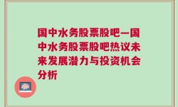 国中水务股票股吧—国中水务股票股吧热议未来发展潜力与投资机会分析