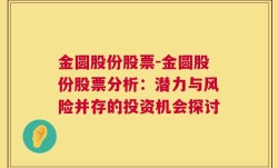 金圆股份股票-金圆股份股票分析：潜力与风险并存的投资机会探讨