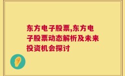 东方电子股票,东方电子股票动态解析及未来投资机会探讨