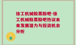 徐工机械股票股吧-徐工机械股票股吧热议未来发展潜力与投资机会分析