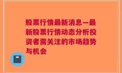 股票行情最新消息—最新股票行情动态分析投资者需关注的市场趋势与机会