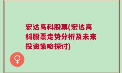 宏达高科股票(宏达高科股票走势分析及未来投资策略探讨)