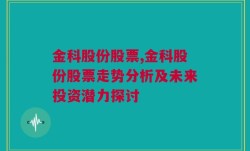 金科股份股票,金科股份股票走势分析及未来投资潜力探讨