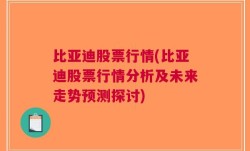 比亚迪股票行情(比亚迪股票行情分析及未来走势预测探讨)