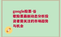 google股票-谷歌股票最新动态分析投资者需关注的市场趋势与机会