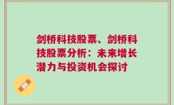 剑桥科技股票、剑桥科技股票分析：未来增长潜力与投资机会探讨