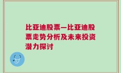 比亚迪股票—比亚迪股票走势分析及未来投资潜力探讨