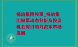 株冶集团股票_株冶集团股票动态分析及投资机会探讨助力资本市场发展