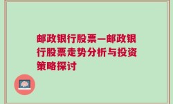 邮政银行股票—邮政银行股票走势分析与投资策略探讨