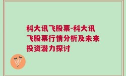 科大讯飞股票-科大讯飞股票行情分析及未来投资潜力探讨