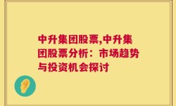 中升集团股票,中升集团股票分析：市场趋势与投资机会探讨