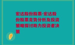 宏达股份股票-宏达股份股票走势分析及投资策略探讨助力投资者决策