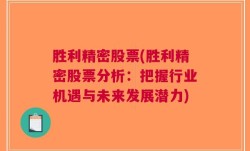 胜利精密股票(胜利精密股票分析：把握行业机遇与未来发展潜力)