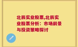 北辰实业股票,北辰实业股票分析：市场前景与投资策略探讨