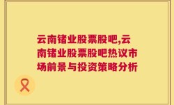 云南锗业股票股吧,云南锗业股票股吧热议市场前景与投资策略分析