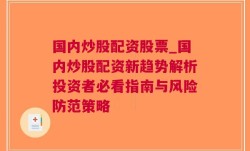 国内炒股配资股票_国内炒股配资新趋势解析投资者必看指南与风险防范策略