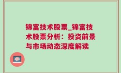 锦富技术股票_锦富技术股票分析：投资前景与市场动态深度解读