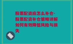 股票配资应怎么补仓-股票配资补仓策略详解如何有效降低风险与损失