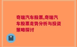 奇瑞汽车股票,奇瑞汽车股票走势分析与投资策略探讨