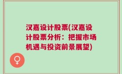 汉嘉设计股票(汉嘉设计股票分析：把握市场机遇与投资前景展望)