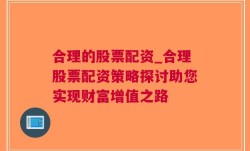 合理的股票配资_合理股票配资策略探讨助您实现财富增值之路