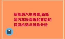 新能源汽车股票,新能源汽车股票崛起背后的投资机遇与风险分析