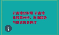 云南锗业股票-云南锗业股票分析：市场趋势与投资机会探讨