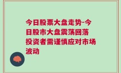 今日股票大盘走势-今日股市大盘震荡回落 投资者需谨慎应对市场波动