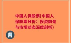 中国人保股票(中国人保股票分析：投资前景与市场动态深度剖析)