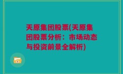 天原集团股票(天原集团股票分析：市场动态与投资前景全解析)