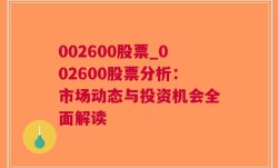 002600股票_002600股票分析：市场动态与投资机会全面解读