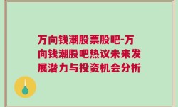 万向钱潮股票股吧-万向钱潮股吧热议未来发展潜力与投资机会分析