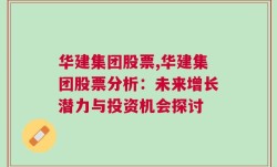 华建集团股票,华建集团股票分析：未来增长潜力与投资机会探讨