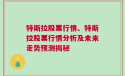 特斯拉股票行情、特斯拉股票行情分析及未来走势预测揭秘