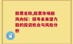 股票名称,股票市场新风向标：探寻未来潜力股的投资机会与风险分析