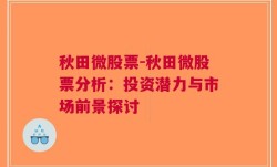 秋田微股票-秋田微股票分析：投资潜力与市场前景探讨