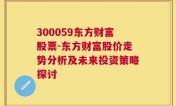 300059东方财富股票-东方财富股价走势分析及未来投资策略探讨