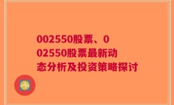 002550股票、002550股票最新动态分析及投资策略探讨