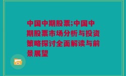 中国中期股票;中国中期股票市场分析与投资策略探讨全面解读与前景展望