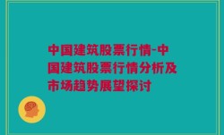 中国建筑股票行情-中国建筑股票行情分析及市场趋势展望探讨