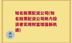 知名股票配资公司(知名股票配资公司助力投资者实现财富增值新机遇)