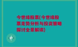 今世缘股票(今世缘股票走势分析与投资策略探讨全景解读)