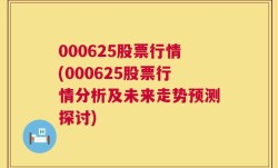 000625股票行情(000625股票行情分析及未来走势预测探讨)