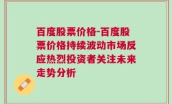 百度股票价格-百度股票价格持续波动市场反应热烈投资者关注未来走势分析