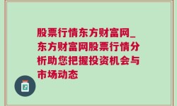 股票行情东方财富网_东方财富网股票行情分析助您把握投资机会与市场动态