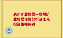 辰州矿业股票—辰州矿业股票走势分析及未来投资策略探讨