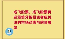 成飞股票、成飞股票再迎涨势分析投资者应关注的市场动态与前景展望